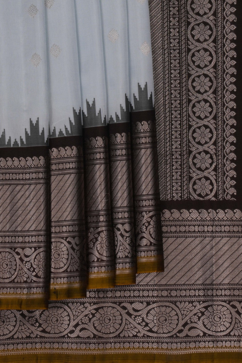 Image of Gadwal Silk Grey Saree